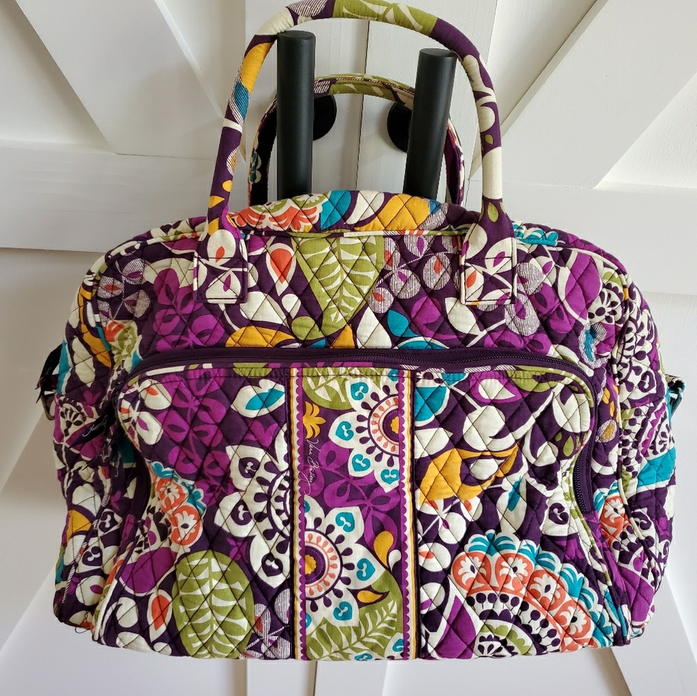 Vera Bradley Plum Crazy Weekender Bag